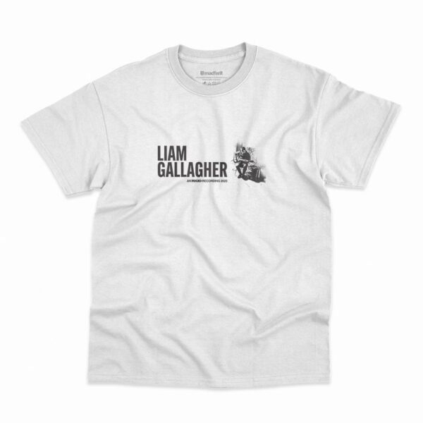 Camiseta Liam Gallagher An RKID Recording 2023 na cor branca