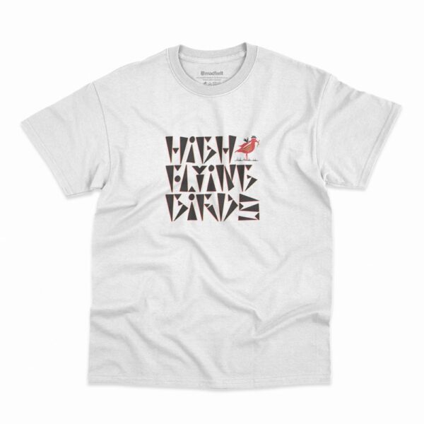 Camiseta Noel Gallagher's High Flying Birds 3D Typography na cor branca