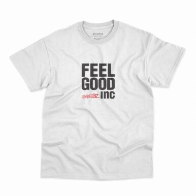 Camiseta Gorillaz Feel Good Inc na cor branca
