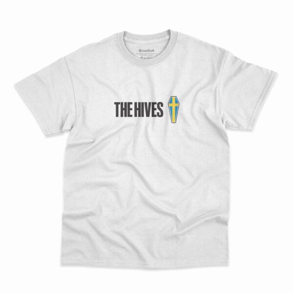 Camiseta The Hives The Death Of Randy Fitzsimmons Sweden Flag na cor branca