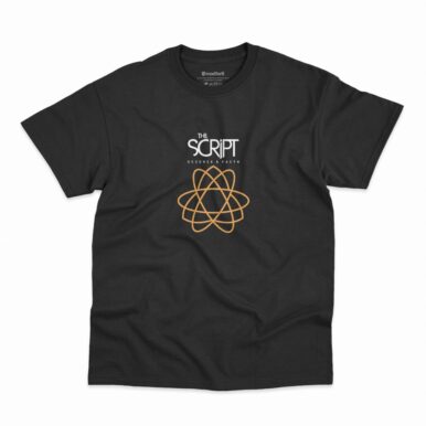 Camiseta The Scripts Science And Faith na cor preta