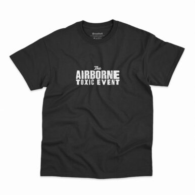 Camiseta com logo da banda The Airborne Toxic Event na cor preta