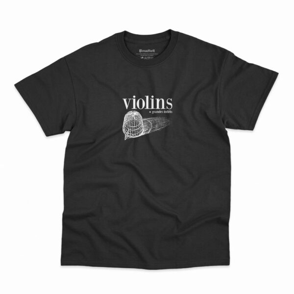 Camiseta Violins Grandes Infiéis na cor preta