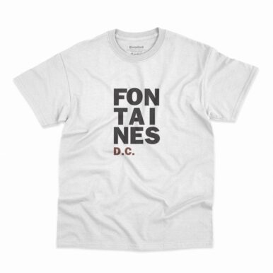 Camiseta Fontaines DC Typography na cor branca