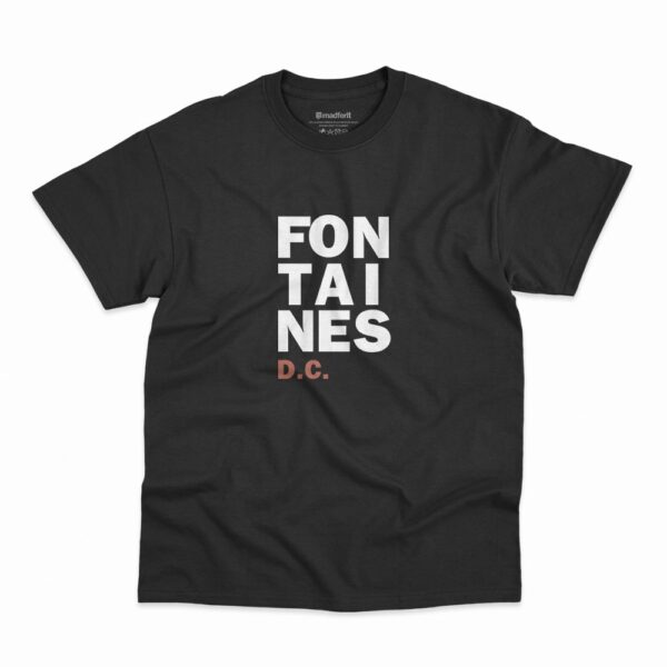 Camiseta Fontaines DC Typography na cor preta